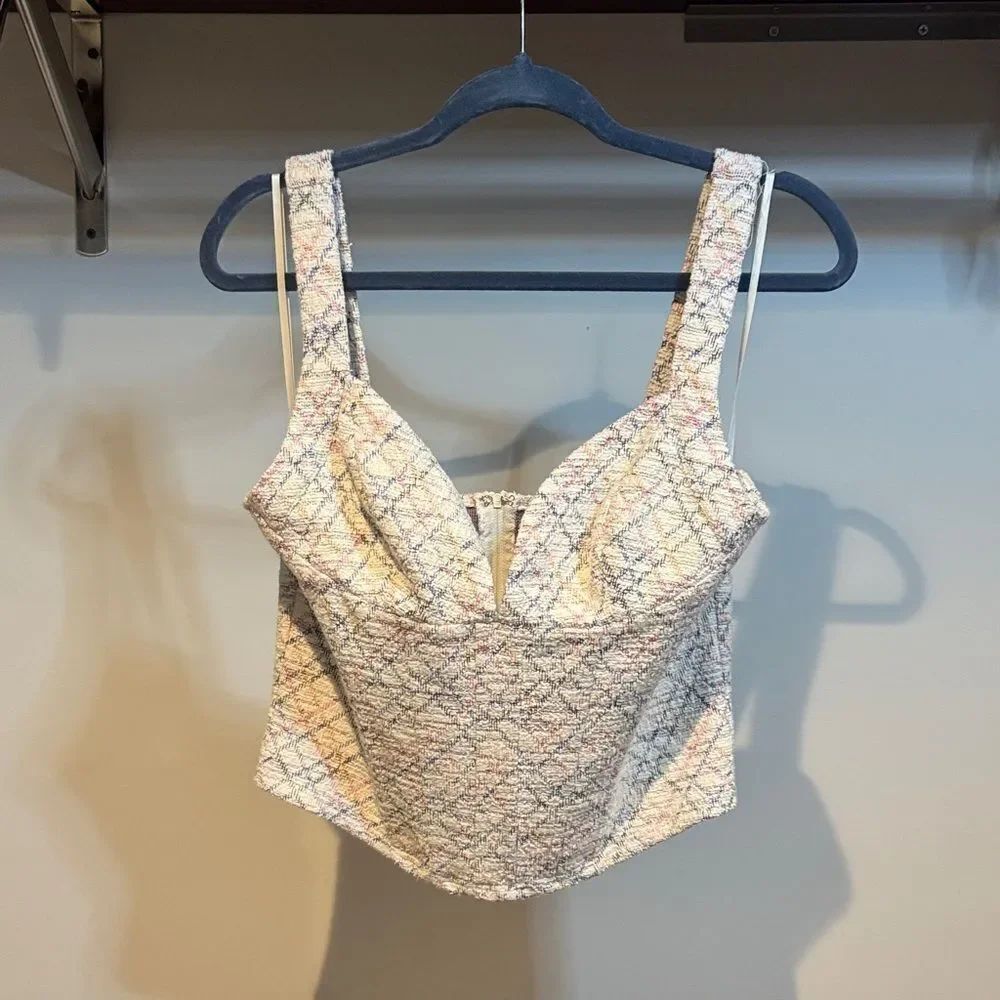 fab'rik Multicolor Textured Crop Top